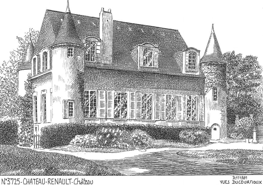 N 37025 - CHATEAU RENAULT - château (mairie)